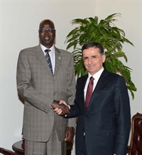 Vali Topaca, Güney Sudan Cumhuriyeti Büyükelçisi Thiep’i Kabul Etti