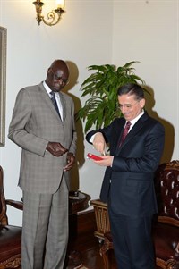 Vali Topaca, Güney Sudan Cumhuriyeti Büyükelçisi Thiep’i Kabul Etti